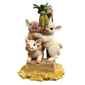 The Hamilton Collection Figurine Out Of Reach Farm Livin’ Piglets Collection